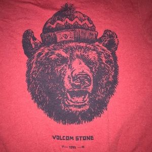 Red Volcom Stone Bear Shirt